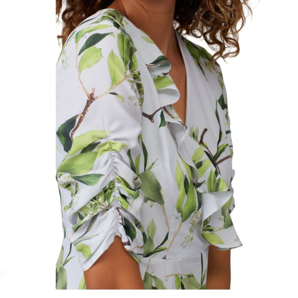 Size 4 - ADRIANNA PAPELL - Floral Faux Wrap Dress Rent the Runway $149 msrp - Picture 8 of 15